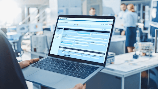 ETQ EHS software on a laptop screen